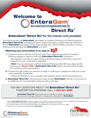 EnteraGam Patient Assistance Program (25 per pad)